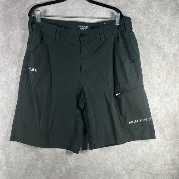 Huk Next Level Performance Shorts Mens XL Black Outdoor Cargo Fishing Camping - Picture 1 of 8